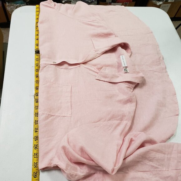 Susan Graver Womens Linen Coastal Button Top Size 2X Preppy Beach Mature Travel - Picture 6 of 9